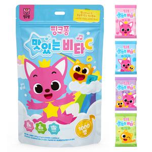 아텍스 핑크퐁 아기상어 비타씨 1000정 비타민C 키즈 유아 어린이 간식 캔디