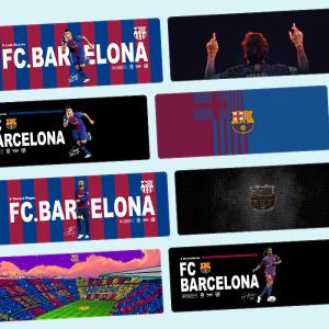 FC바르셀로나 마우스장패드 메시 네이마르 수아레스 이니에스타 데용 사비 토탈P