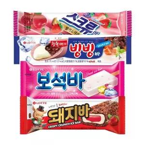[롯데웰푸드]보석바x10개+스크류바x10개+돼지바x10개+빙빙바x10개
