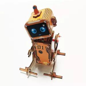 소리(음성)인식 나무로봇키트/1인용 음성센서 움직이는 로봇만들기