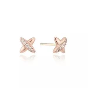 [로이드](마산점)크로스 하프세팅 14K 스터드 귀걸이 LPFP2004G