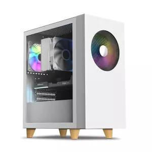 마이크로닉스 WIZMAX 우퍼 딥톤 미니타워 PC 케이스 화이트