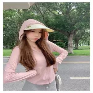 아이스실크 자외선차단 후드점퍼 집업 트레이닝