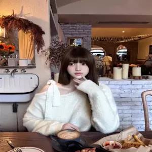 포근함을 입다 오프숄더 루즈핏 앙고라 니트 원피스