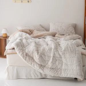 홈슈가 두꺼운 겨울 10mm 라셀 극세사 차렵이불 침구세트 SS/Q