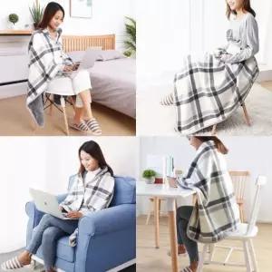 무릎담요 휴대용 차량용 극세사 망또 양털 입는 소파 치마 캠핑 보온 사무실 두꺼운 학생