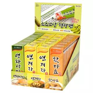 24개 조선문방구 소스 모양 형광펜 1박스