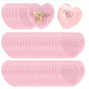 묵주주머니 하트 모양 PVC 보석 보관 가방 웨딩 목걸이 선물 포장용 내구성 컬러 파우치 정교한 팔찌 반지