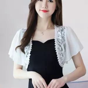 [라일리여성의류] Rly 원피스 쉬폰 볼레로 가디건 레이스볼레로