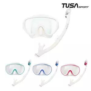 투사 UC1625PQW 투명렌즈 스노클세트 전문가용