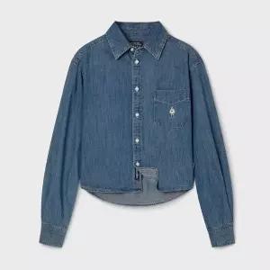 [후아유](의정부점)Steve Crop Denim Shirts (F) WHYJG2334F