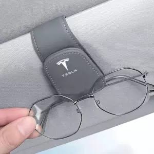 TESLA BMW 선 바이저 안경 상자 선글라스 클립 카드 티켓 홀더 스탠드 펜 케이스 다