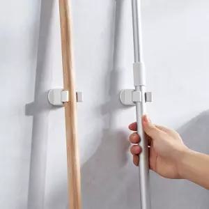 무타공 화장실 청소도구 걸이 욕실 밀대 정리 홀더/봉걸이/베란다/걸레/고정/행거/마대/거치대/고리/대걸래