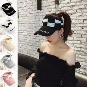 니트 체크 편한 썬캡 스포츠