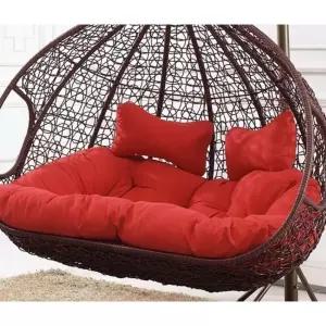 2인용 라탄 흔들그네의자 흔들 쿠션 방석 더블 분리세탁가능