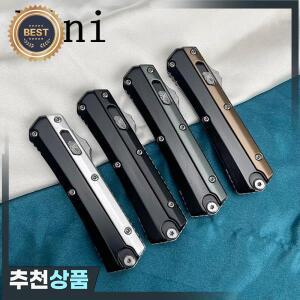 미니 글리콘 나이프 마이크로 OTF 테크 M390 블레이드 EDC 셀프 포켓 아연 알루미늄 합금 핸들 상단 방어