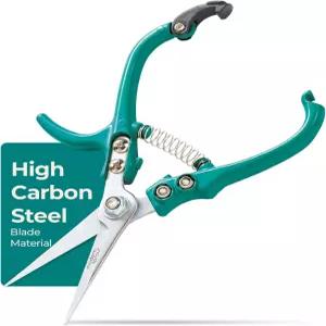 모던 스프라우트 가지치기 가위 - 허브 스니핑 이지 락 포함 경량 원예 도구 플라워 커터 가든 카본 스틸