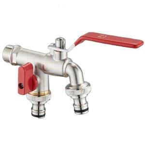 양카프링 두갈래꼭지 수도꼭지 세탁기 2구 다용도 수도관 수평 밸브 빨래방 3방향