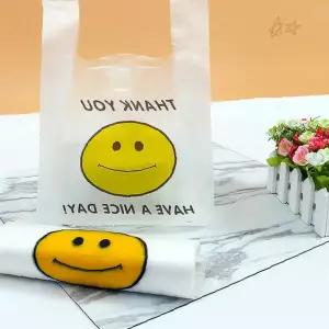 스마일 손잡이 비닐봉지 대용량 백매 배달용 마트용 장바구니 쇼핑백 포장용 일회용