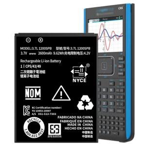 텍사스 인스트루먼트용 함나쿠 TI-84 플러스 CE 배터리, 대용량 0 사이클, P11P35-11-N01 부품 번호 3.7L1200SPB 3.7V TI-Nspire CX II CAS