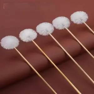 꽃가루 수동 붓 보관함 브러쉬 수정 구스 5개 포함 관리 털 퍼 세트 스틱 스틱 과일 도구