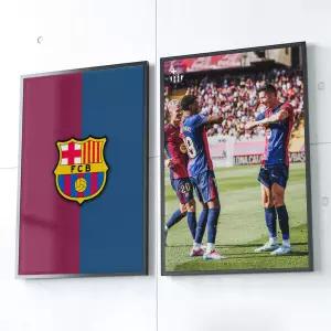 FC바르셀로나 레반도프스키 하피냐 프랭키데용 페드리 축구선수 포스터 액자 12종 엘클라시코