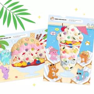 차이의 놀이 동물들의 여름 파티 클레이 놀이 (팥빙수/파르페 택 1)