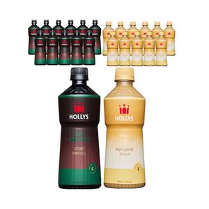 할리스 디카페인 아메리카노 450ml, 6입, 2개+바닐라딜라이트 로우슈거 450ml, 6입, 2개 (총 24개)