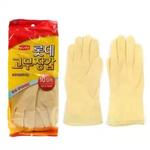 미니 고무장갑 10켤레 S 옐로우/설거지/장갑/식당/짧은/작업용/주방용/청소/손목/주방/식품용/다용도