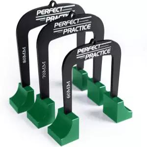 완벽한 연습 퍼팅 게이트(3팩) - 스트로크 개선을 위한 세 가지 크기의 골프 보조 도구 탈착식 다리 휴대용
