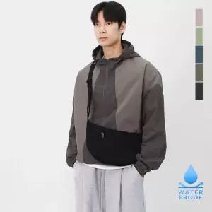 [스콰즈]스콰즈 남자 배색 바람막이 후드집업 생활방수 오버핏 윈드브레이커 SRAT097