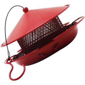 야외용 금속 새 모이통 3단 걸이형 다람쥐 방지 야생조류 급식기 핀치