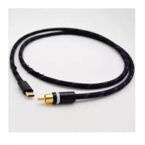 타입-C-RCA 동축 오디오 케이블 75 ohm Cayin i5 N3 N5ii N52 N5IIS n8 n5mk2 N5 2 세대 HiBy R3 R5 휴대용