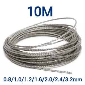 스텐 와이어 로프 10M 절단 판매 (수량만큼 연결) 와야 규격 0.8~3.2mm 와이어 줄 빨래줄 공예 액자걸이