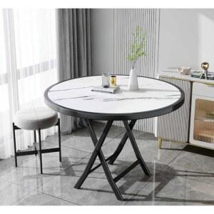 접이식 테이블 카페 원형 60cm 4인용 2인용 엔틱 스텐식탁 원탁 55cm 거실 비앙코