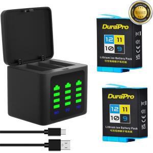 고프로 히어로 11 10 9 배터리 + 충전기 12 스포츠 카메라 액세서리