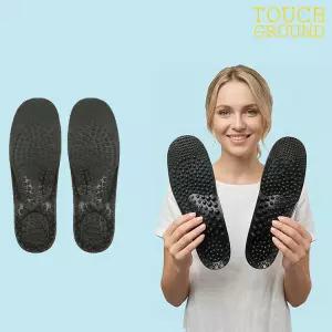 터치그라운드 깔창 지압 기능성 아치 쿠션 신발 안전화 작업화 오다리 지압깔창