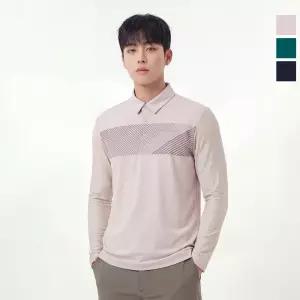 웨스트우드 남성 프린트 긴팔 폴로티_WO2MCTP441