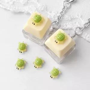 싼비즈 [6424-09]아크릴 키캡파츠 탑꾸재료 글리터미니거북이 8x10.5mm ,1개