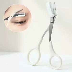 아이브로우 빗 포함 눈썹 다듬기 가위 스테인레스 숱 정리 도구