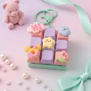 키캡 키링 파츠세트 DIY 꾸미기 파스텔 청축 클릭커