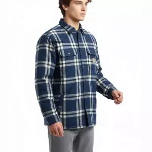 칼하트 플란넬 릴랙스 핏 셰르파 안감 셔켓 자켓