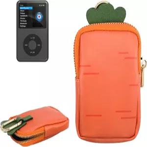 이노아시스 Y1 MP3 플레이어용 케이스 가방 이어폰/케이블/액세서리용 휴대용 정리 파우치 오렌지 당근