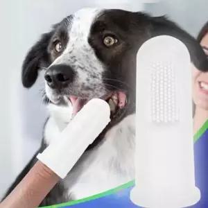 반려동물 강아지 손가락 칫솔 마사지 애완 동물 손가락 칫솔 실리콘