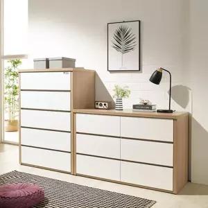 내추럴 하이그로시 3단 6칸 모던 다용도 서랍장 1200 바지옷장 수납장 홈스타일링