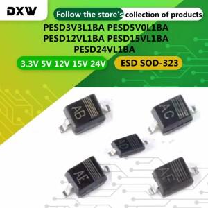 ESD 다이오드 SOD-323 PESD3V3L1BA 15V 24V AB AC AD AE AF 50 개