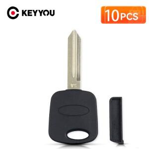KEYYOU 10개 트랜스폰더 칩 없는 자동차 키 쉘 케이스 (포드 호환 이스케이프 쿠가 매버릭 포커스 몬데오