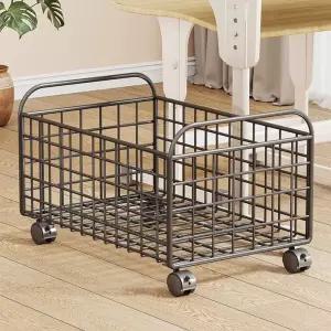 책가방 바구니 책 잡동사니 정리 보관 데스크탑 책상아래 흰색 대형