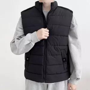 캠핑조끼 오리털 패딩조끼 남자 암홀 밴딩 집업스타일
