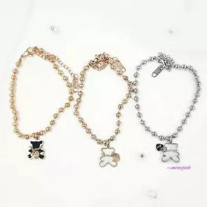 여자 3컬러 여름 로즈골드 볼체인팔찌 스틸 여성 실버 우정 악세사리 패션 곰돌이 데일리mno780